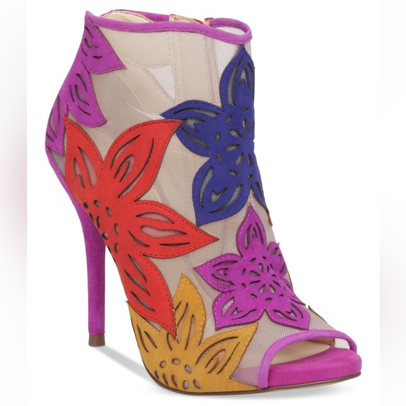 Jessica Simpson Mesh Peep Toe Bootie Size 8 - Picture 1 of 8